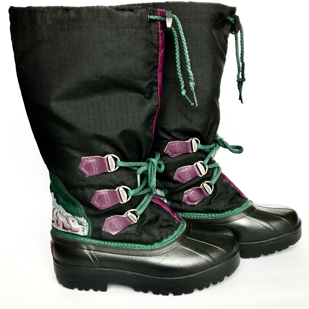Sorel Freestyle Black Boots sz 4.5 Youth 6 women